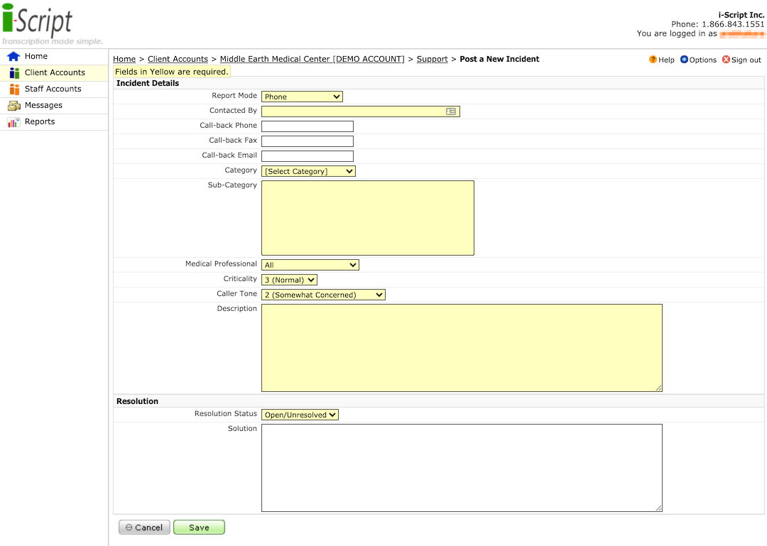 Scriptase ONE — Reporting